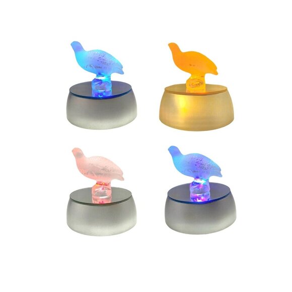 Bird Figurine Crystal Glass French Lalique on Light Colored Base Cute Gift - Picture 3 of 8